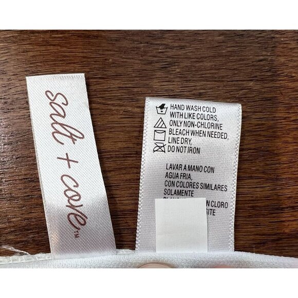 Salt & Cove Printed Lettuce Edge Short Sleeve Swim Top & Bikini Large Retro - Picture 11 of 12